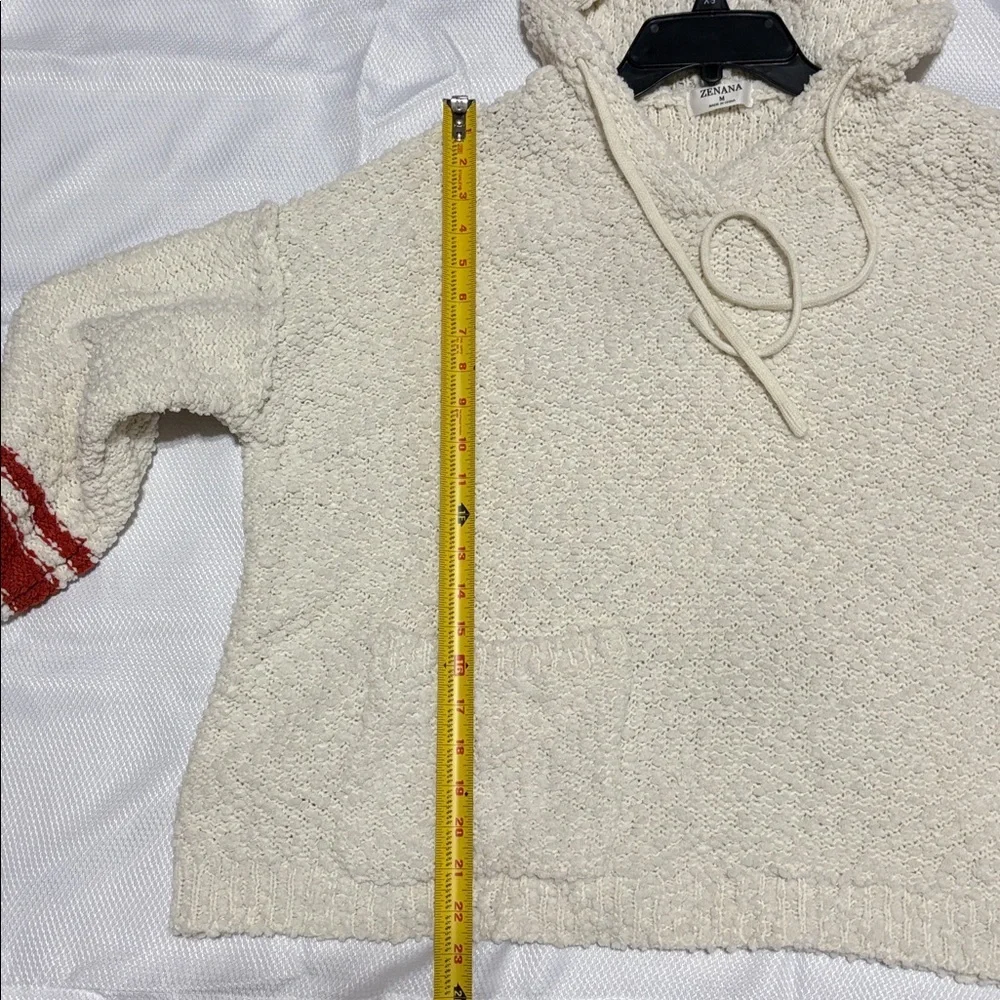 Zenana Outfitters Cream Textured Sweater over size. - Picture 9 of 11